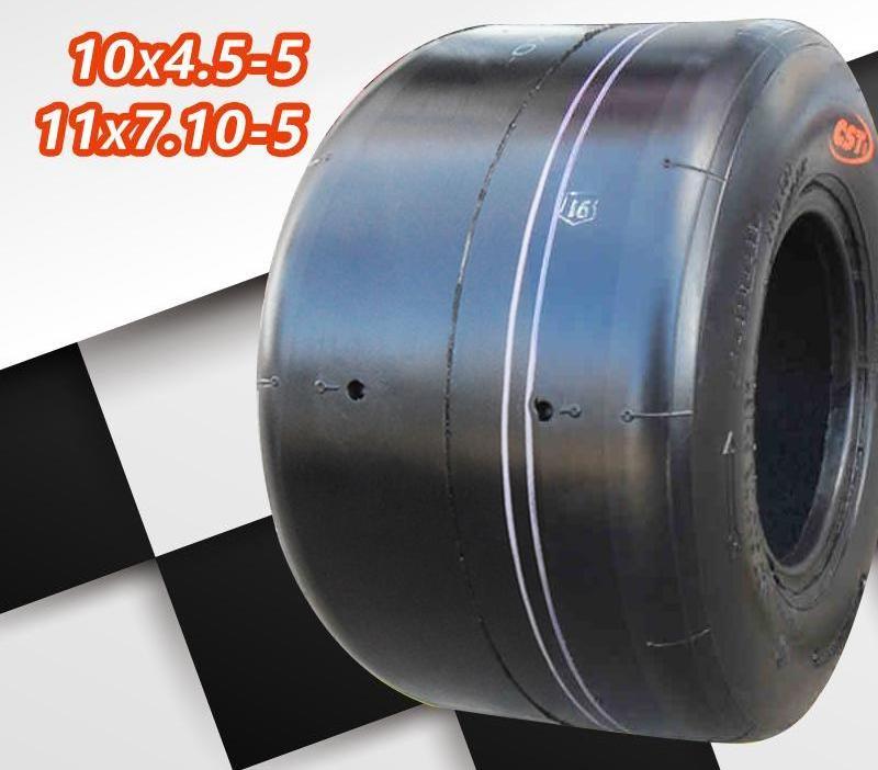 Adults Kids Go Kart Accessories Front Wheels and Tires 80/60-5 Rubber Vacuum Tires Other Karting Parts