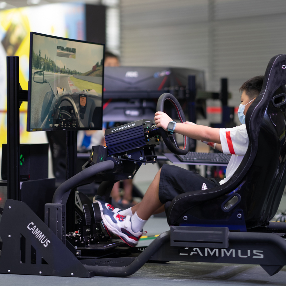 CAMMUS Sim Racing Driving Simulator Gaming Accessories Gaming Steering Wheel and Pedals for PC