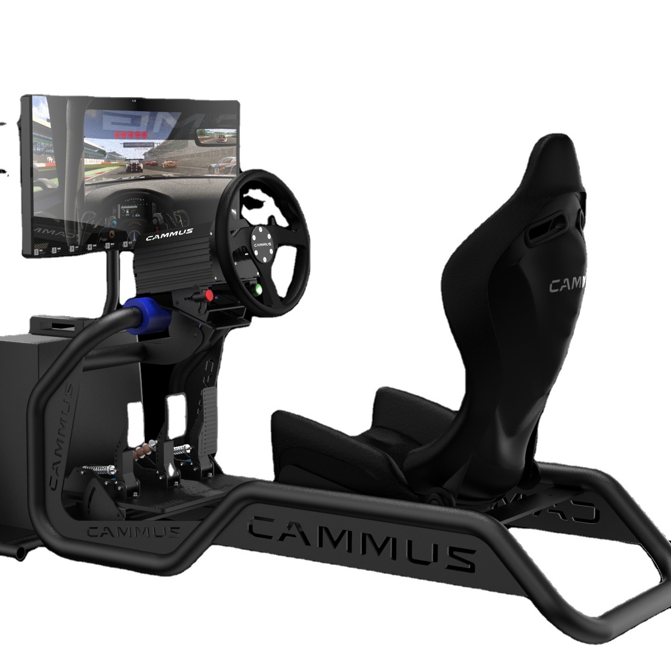 CAMMUS Driving Racing Simulator Steering Wheel with Pedals and Driving Force Shifter for PC