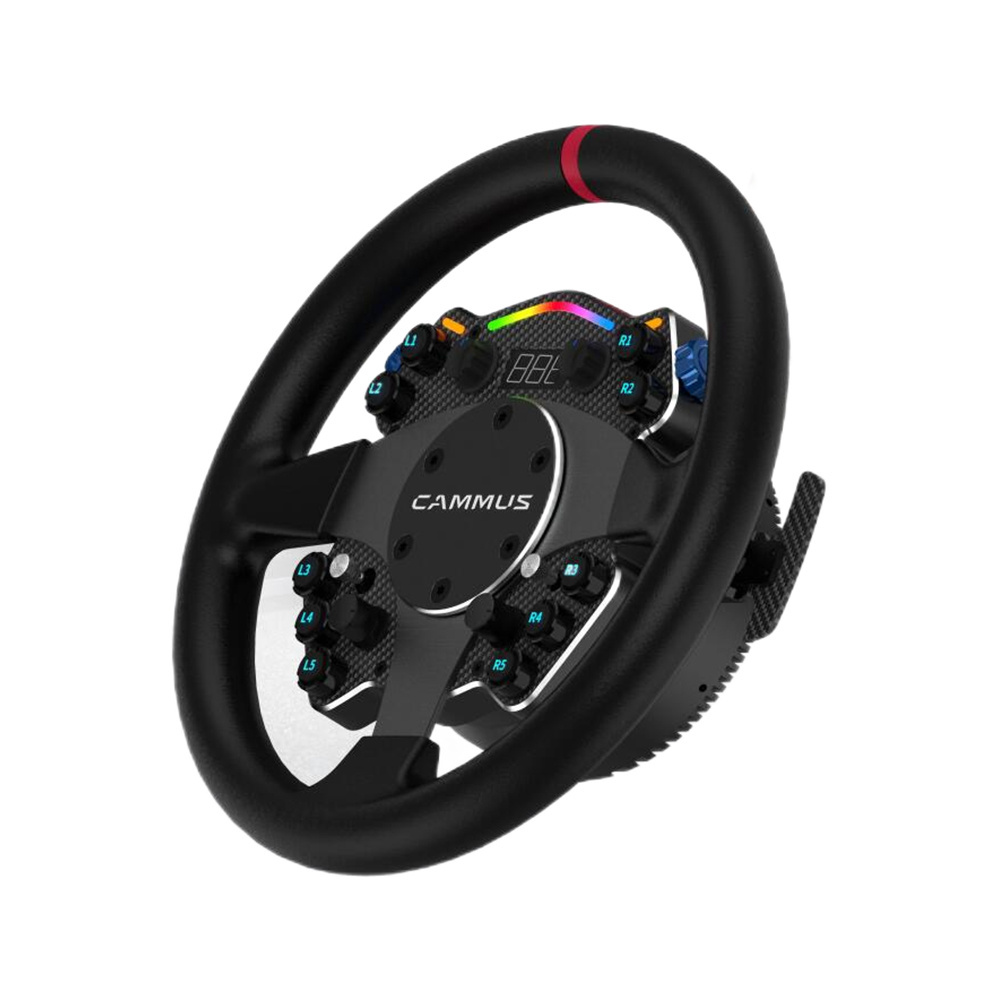 CAMMUS C12 Direct Drive Base Simulator Gaming Steering Wheel Racing Driving Wheel and Pedals for PC Game