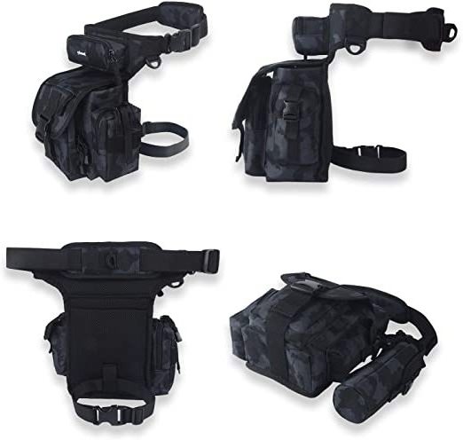 Multifunctional Tactical Outdoor Motorcycling Hiking Traveling Drop Leg Waist Bag Pack Water Bottle Fishing Tool Pouch