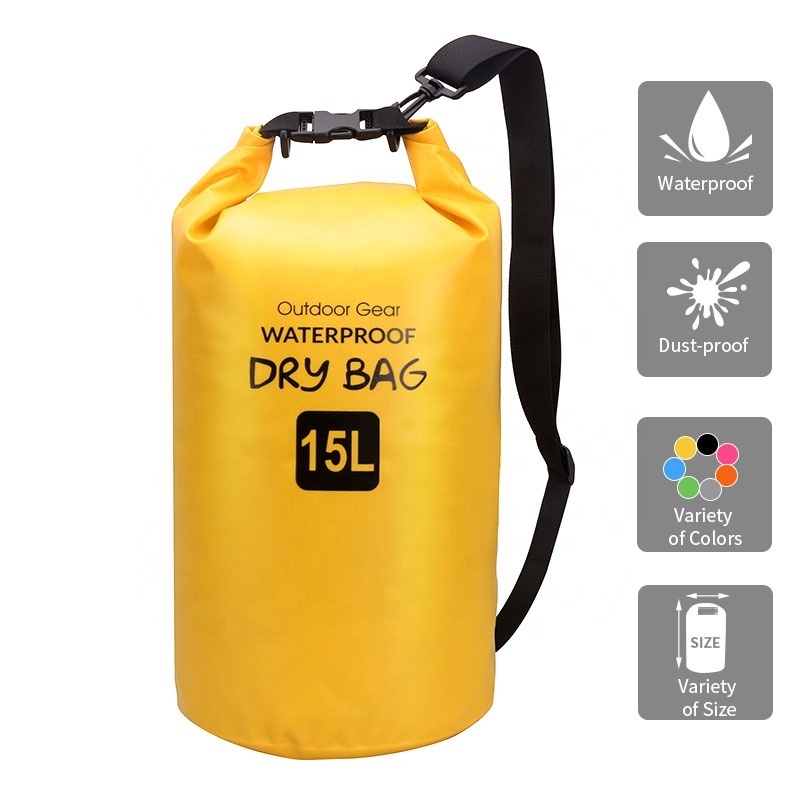 BAG 20L Waterproof Dry Bags tow float Roll Top Sack Keeps Gear For Camping Kayaking Beach Rafting Boating Hiking Diving