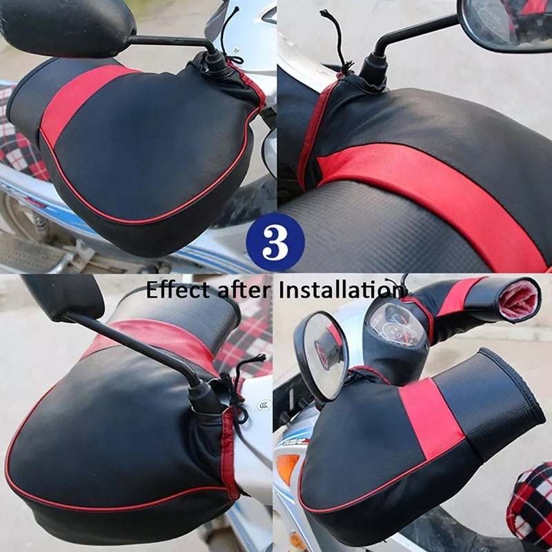 Waterproof Warm Motorcycle Handlebar Cover Keep Warm In Winter Gloves Hand Warmer Motorbike Glove Motor Electric Bike