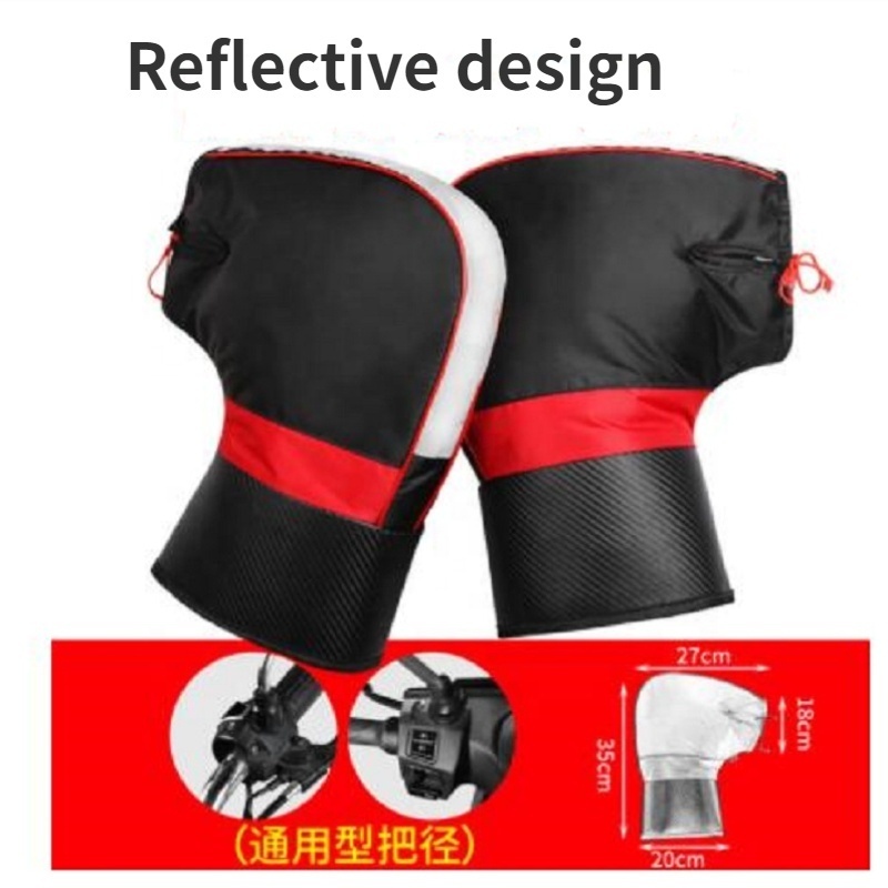 Waterproof Warm Motorcycle Handlebar Cover Keep Warm In Winter Gloves Hand Warmer Motorbike Glove Motor Electric Bike