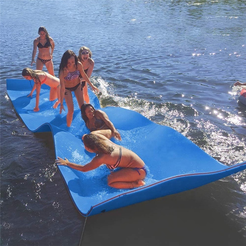 Wholesale 3 layer large XPE foam swimming pool water pad floating mat for lake