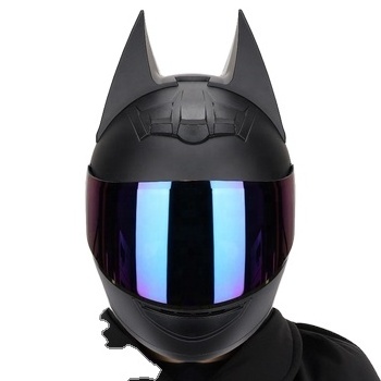 new model Full Face Motorcycle Street Helmet Women And Man Cute bat man With Ears Cute Cat Riding safety Helmet