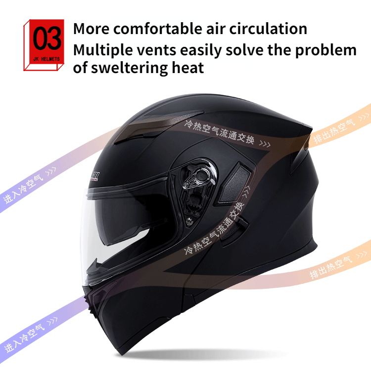 JIEKAI Anti-fog Double Mirror Motorbike Helmet Men and Women Winter Warm Electric Scooter Safety Helmet Full Cover Helmet