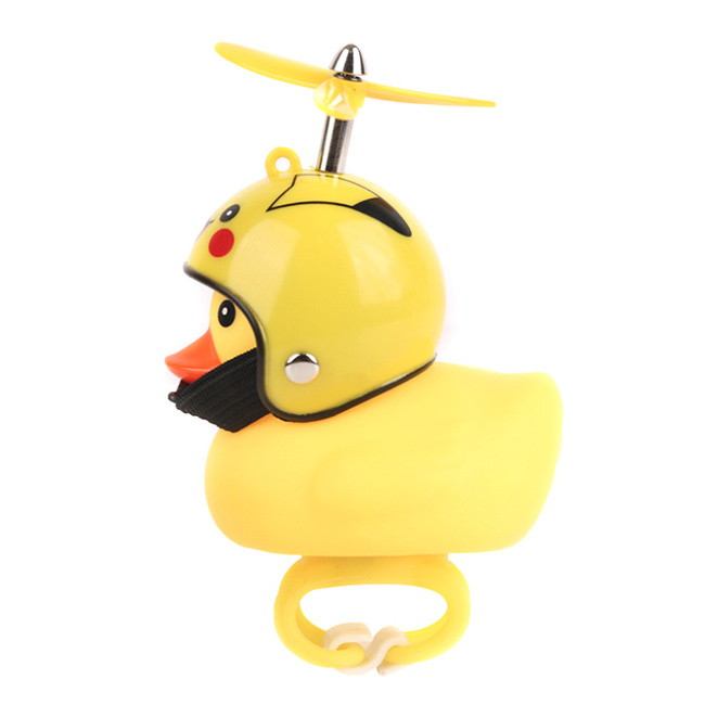 Hot selling Silicone Yellow Duck Bicycle Bike LED  Lights With Bike Bell Horn Promotional Gift