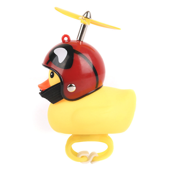 Hot selling Silicone Yellow Duck Bicycle Bike LED  Lights With Bike Bell Horn Promotional Gift