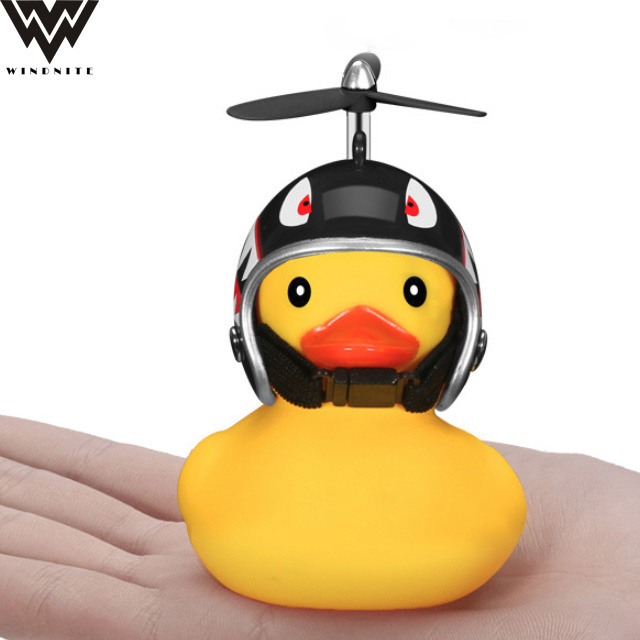 Hot selling Silicone Yellow Duck Bicycle Bike LED  Lights With Bike Bell Horn Promotional Gift