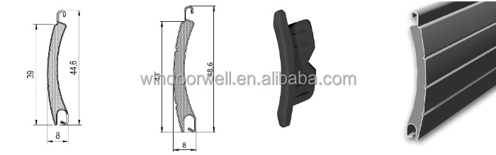 roller shutter parts plastic end cap for aluminium profile