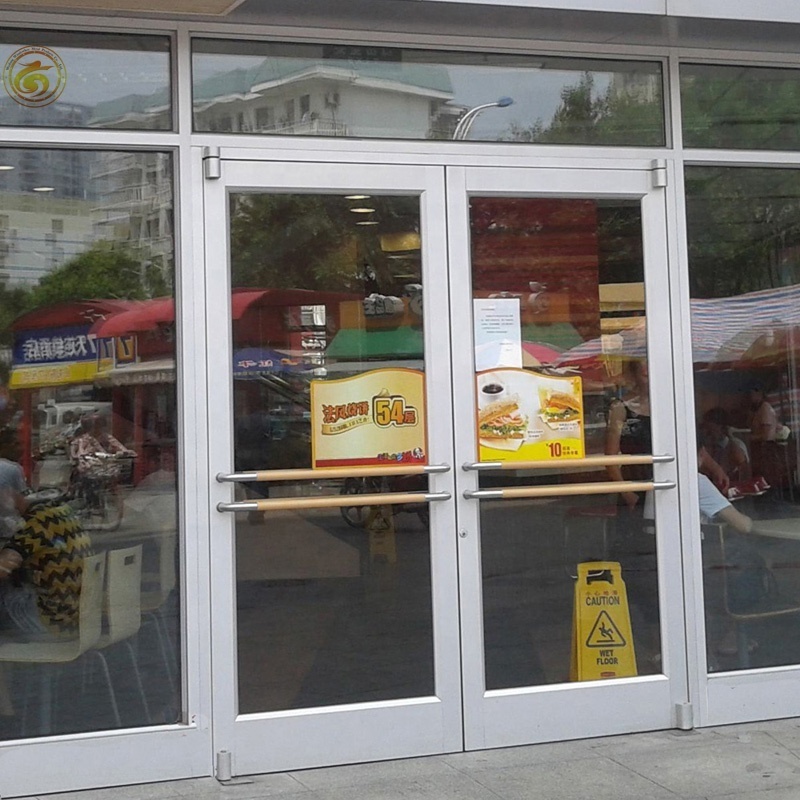 Exterior commercial glass aluminum frame storefront swing door prices storefront door