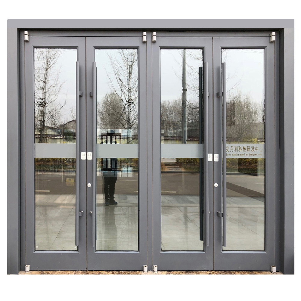 Exterior commercial glass aluminum frame storefront swing door prices storefront door