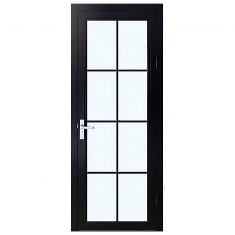 Modern aluminum frosted glass bathroom doors swing style tempered glass bathroom shower door