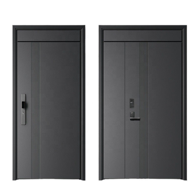 China Factory Cheap Steel Exterior Interior Security Doors For Villa Entrance And Bedroom Door