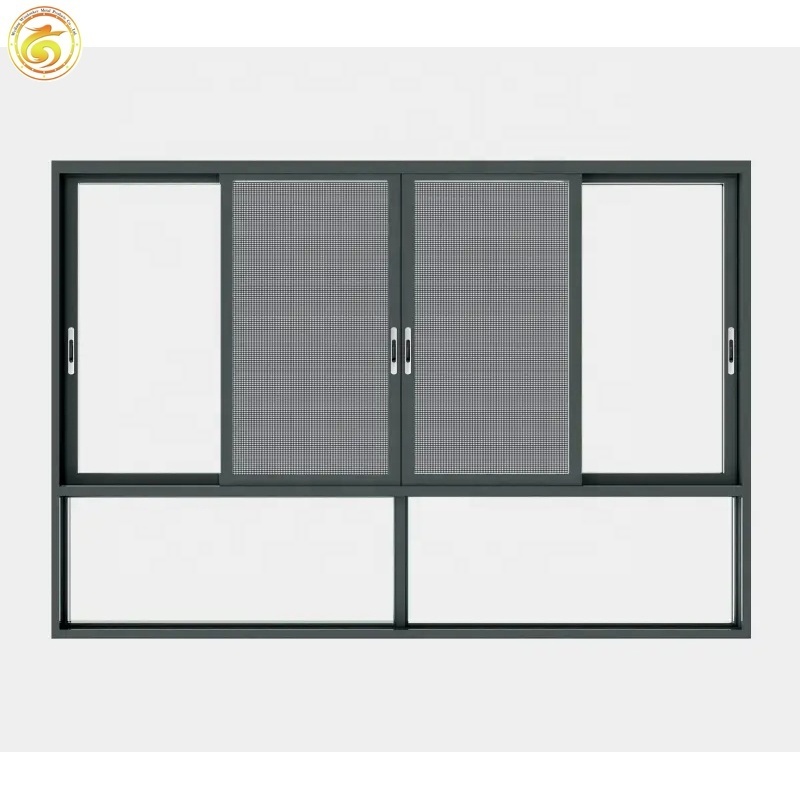 Sliding glass office reception windows Residential Double Glazing Aluminum small Sliding Windows