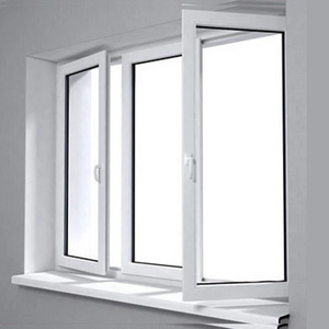 Fireproof and dust proof hurricane impact tempered glass PVC UPVC casement window