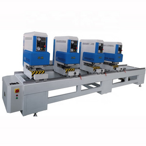 Upvc window 4 heads cnc seamless welding machine with cleaning