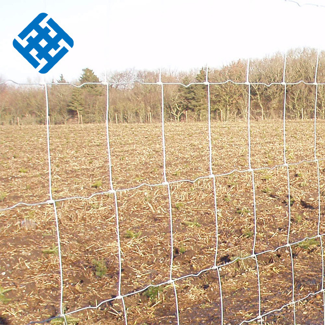 Heavy-Duty Galvanized Metal Fixed Knot Woven Fencing Wire Hog Wire Farm Field Fence for Livestock Metal Mesh Fencing Wire