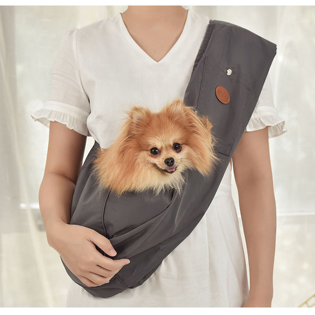 Puppy Travel Carrier Dog Sling Carrier Shoulder Bag Hands Free Sided Dog Carrying Bag