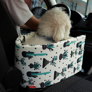 Printed Pet Car Seat Carrier Dog Car Booster Seat Dog Console Car Seat