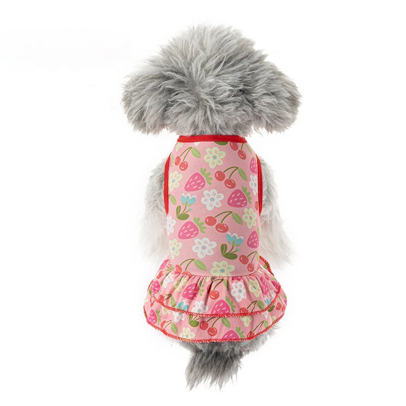 2024 Spring Summer Cute and Fashionable Pet Clothes Dog and Cat Lace Vest Skirt