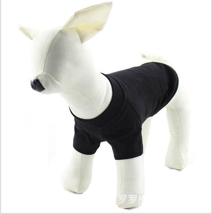 Wholesale Pet Clothes 100% Cotton Plain Dog t shirt Clothes