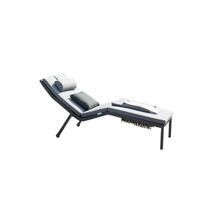 hot sale outdoor patio chaise lounger chair aluminium frame seat beach leisure sunbed garden balcony sun lounger