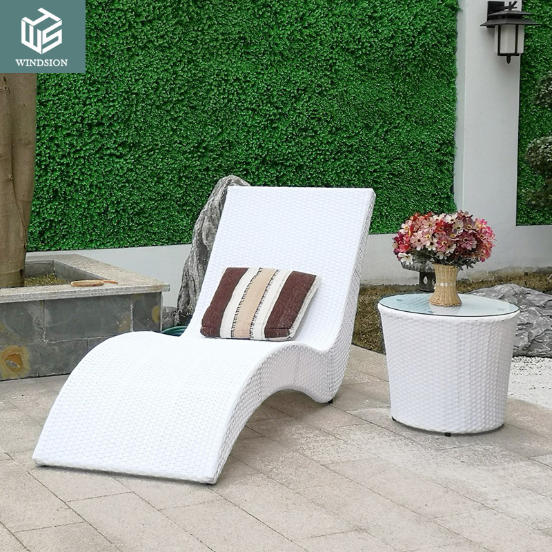 Outdoor Pool Modern Chaise Beach Lounge Chair Recliner Sunbed Lounger Sun Lounger modern lounge chair