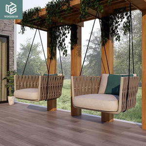 Outdoor Hanging Chair Couture Garden Furniture Balcony Aluminum Alloy Garden Swing Braid Patio  Kids Rattan Chair