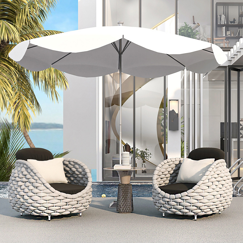 courtyard villa balcony waterproof sunscreen rattan chair net open-air garden leisure furniture