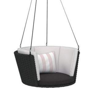 New Design Big Weight Capacity Rope hanging Outdoor Patio Rattan Egg Porch Swing Hanging Porch Swing With Cushions