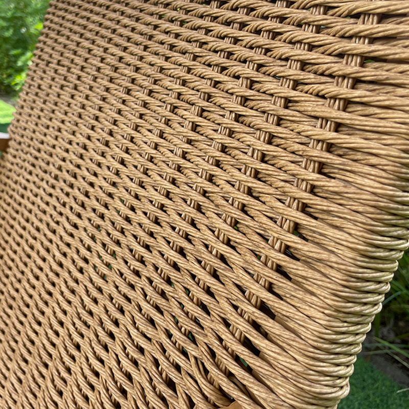 Modern patio balcony plastic string chair rattan rope outdoor garden dining chair