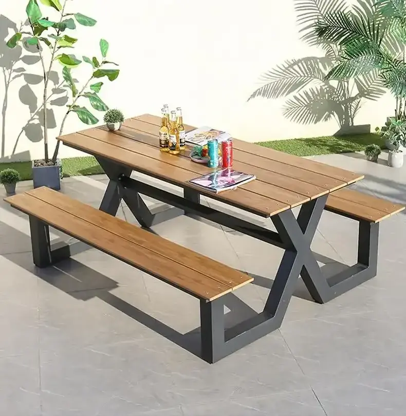 Patio picnic table Outdoor bench Dining room table and chairs Plastic wooden chairs garden bench