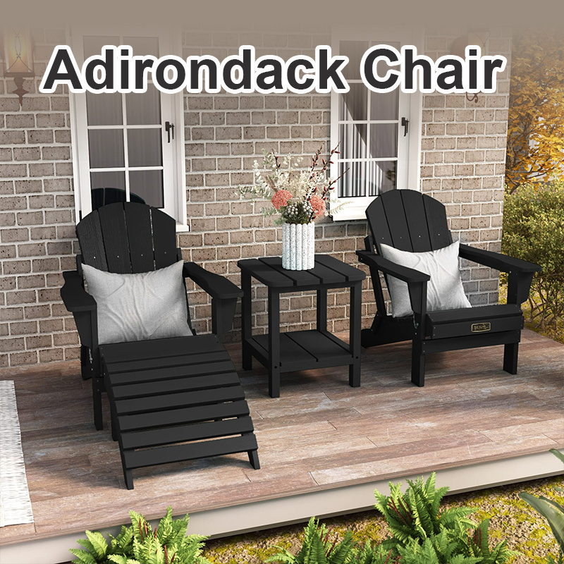 OEM Environmental Recycled Plastic Wood HIPS Folding Adirondack Chair