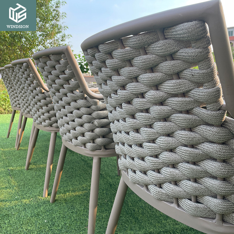 Outdoor garden furniture high quality garden furniture chair polyester woven rope chair