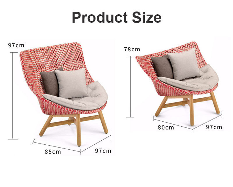 Nordic rattan chair sofa rattan weaving living room bedroom leisure single family balcony lazy rattan chair