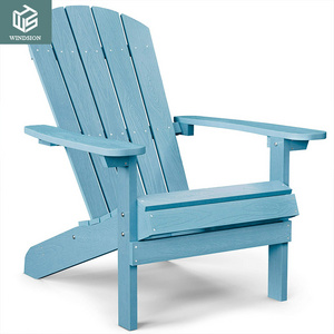 Wholesale Factory Price All Weather Plastic Outdoor Furniture Patio Restaurant Cafe Garden hdpe Folding Adirondack Lounge Chairs