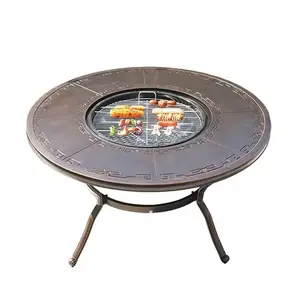 outdoor table with charcoal bbq grille korean outdoor charcoal bbq grill table and chair burning BBQ outdoor table