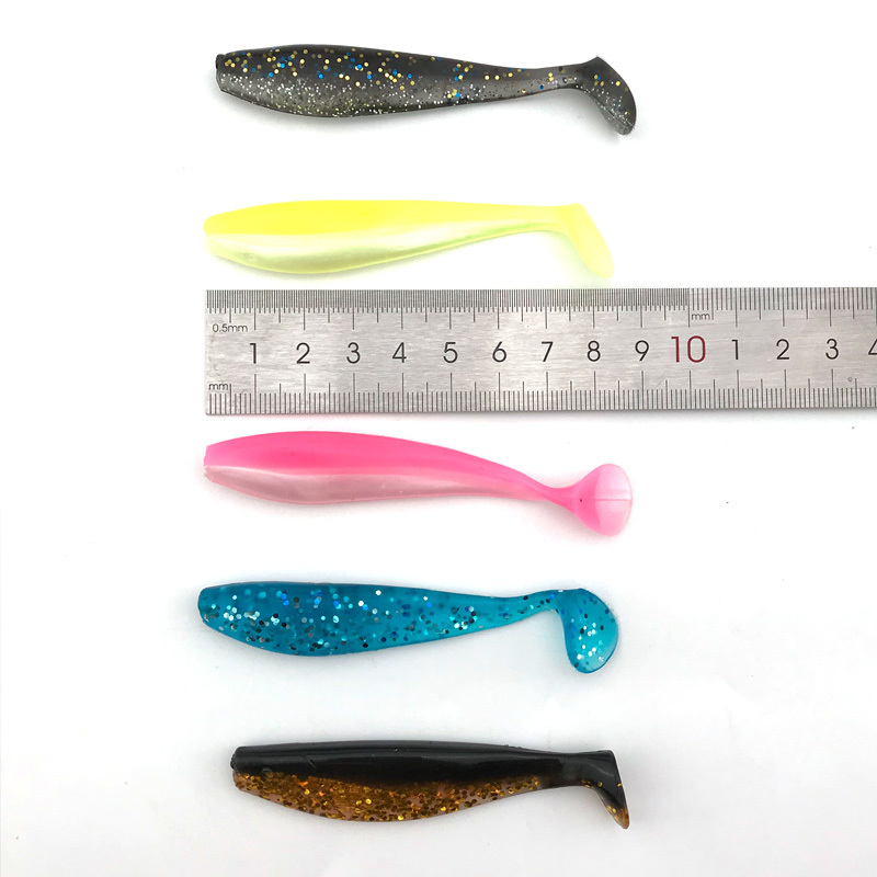 S013 8cm 4.5g 3pcs New Shad Fishing Lure Soft Lure Wobblers Odor Attractant Carp Silicone Bait Pike Bass Artificial Bait