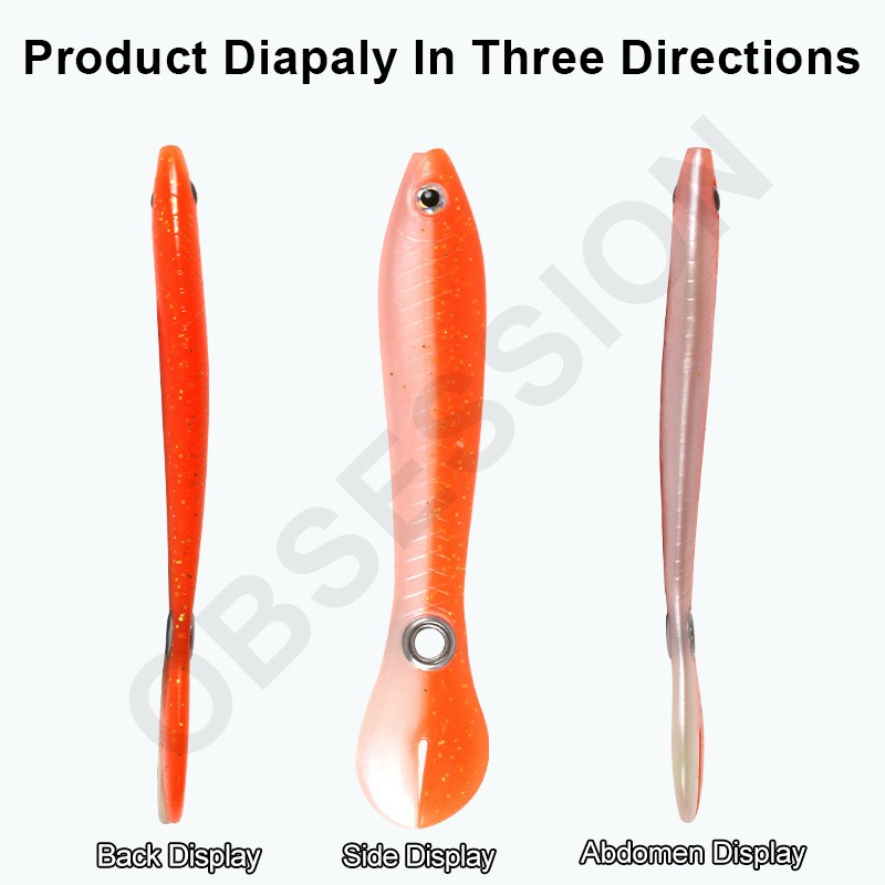 OBSESSION Soft Fishing Lure 10cm 6g Wobble Tail Lure PVC Lawless Lures Bass Pike Fishing 4pcs/bag Artificial Bait