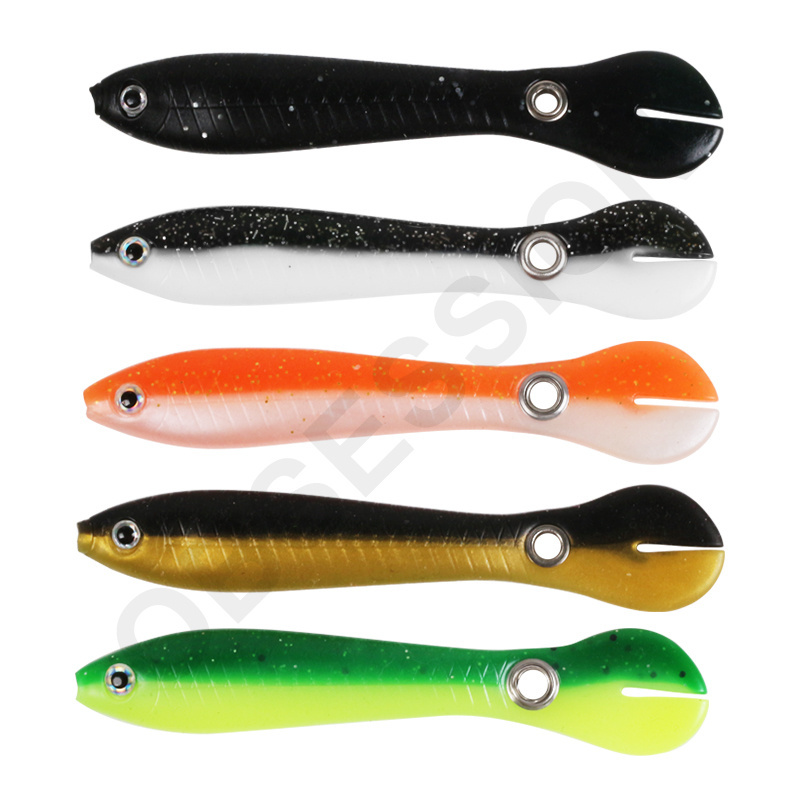 OBSESSION Soft Fishing Lure 10cm 6g Wobble Tail Lure PVC Lawless Lures Bass Pike Fishing 4pcs/bag Artificial Bait