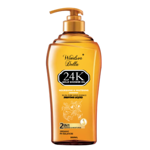 Promotional natural perfume 24k gold whitening shower gel bath for black skin body wash