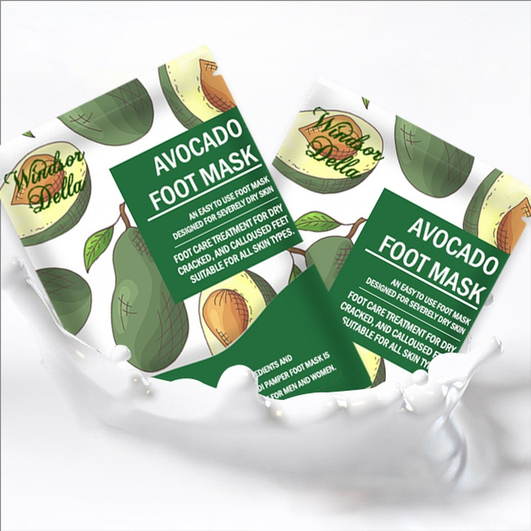 2022 New Arrival Exfoliating Cracked Heel Repair Foot Mask Baby Foot Peel Avocado Foot Mask