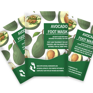 2022 New Arrival Exfoliating Cracked Heel Repair Foot Mask Baby Foot Peel Avocado Foot Mask