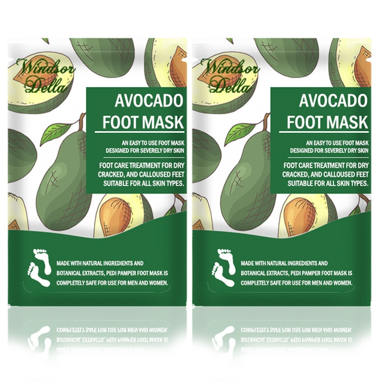 2022 New Arrival Exfoliating Cracked Heel Repair Foot Mask Baby Foot Peel Avocado Foot Mask