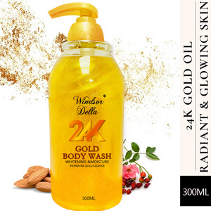 Gel shower body wash organic OEM logo liquid soap skin whitening shower gel smooth skin 24k gold shower gel