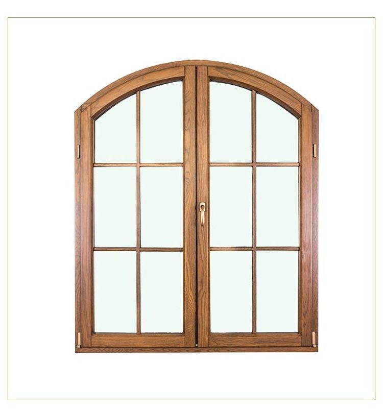 Aluminum Wood Casement Grill Design Arch Half Round Window