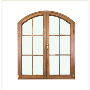 Aluminum Wood Casement Grill Design Arch Half Round Window