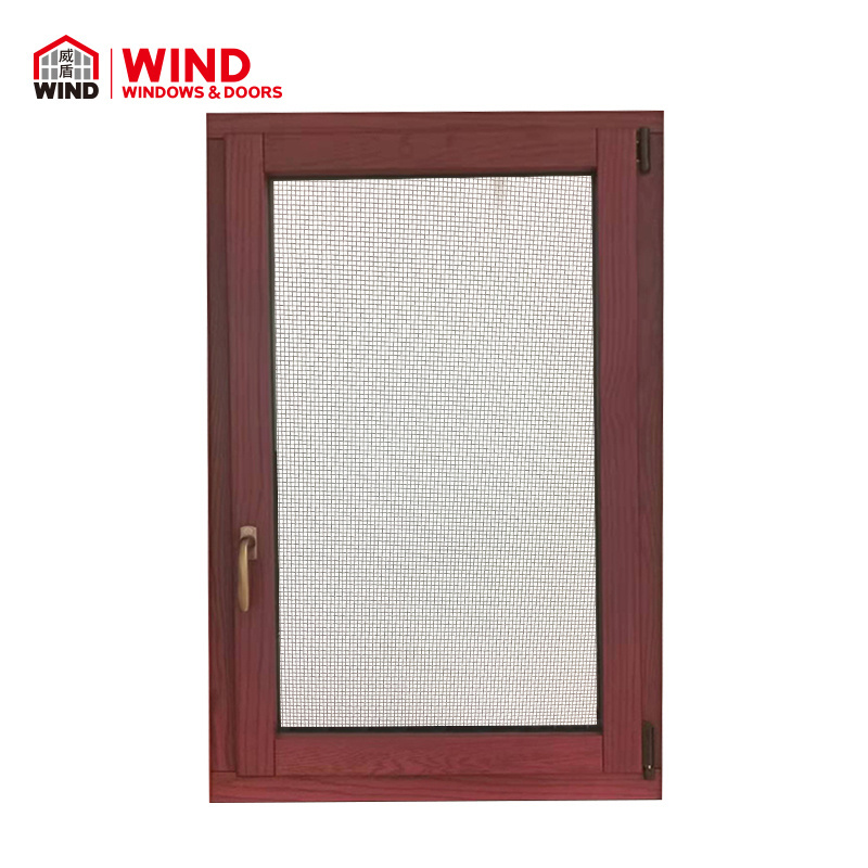 Manufacturer high quality Bespoke double glazed soundproof exterior Thermal broken aluminium wood casement window